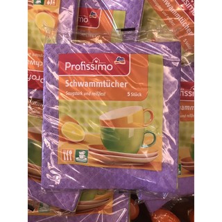 SET 5 KHĂN LAU ĐA NĂNG PROFISSIMO (mua tại Đức)
