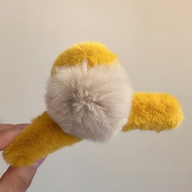 Kẹp Tóc Phối Lông Thời Trang Thu Đông Xinh Xắn Cho Nữ