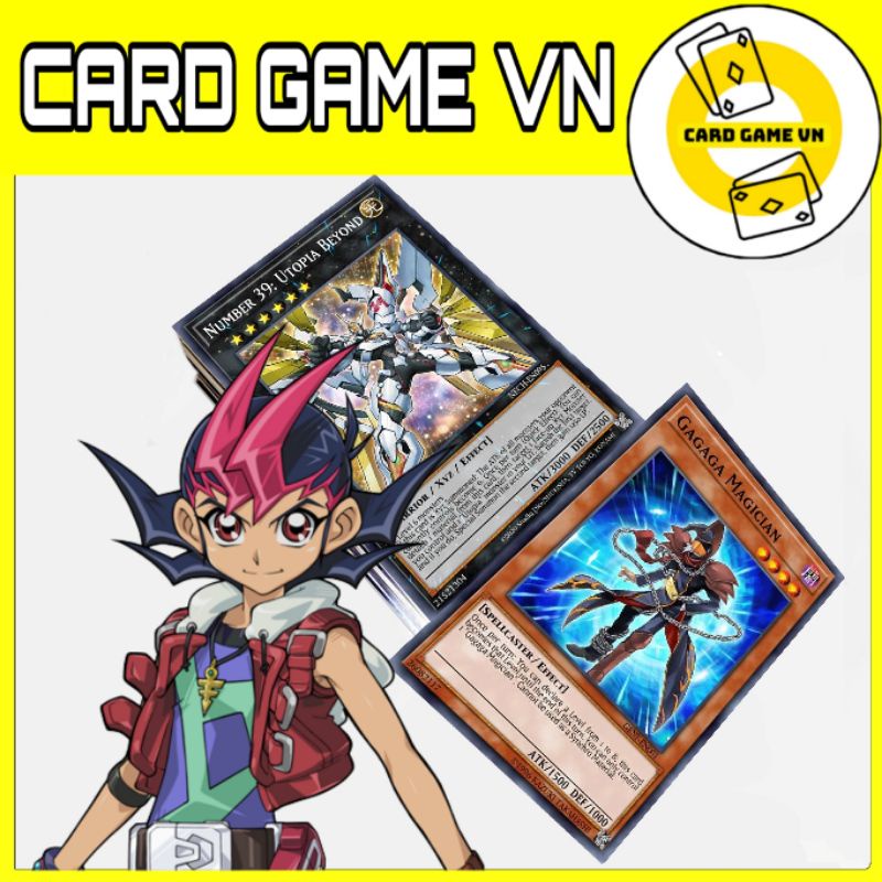 [BÀI IN] Bài YuGiOh - Bộ 54 lá bài Gagaga Magician Yuma Tsukumo Deck - Card Game VN