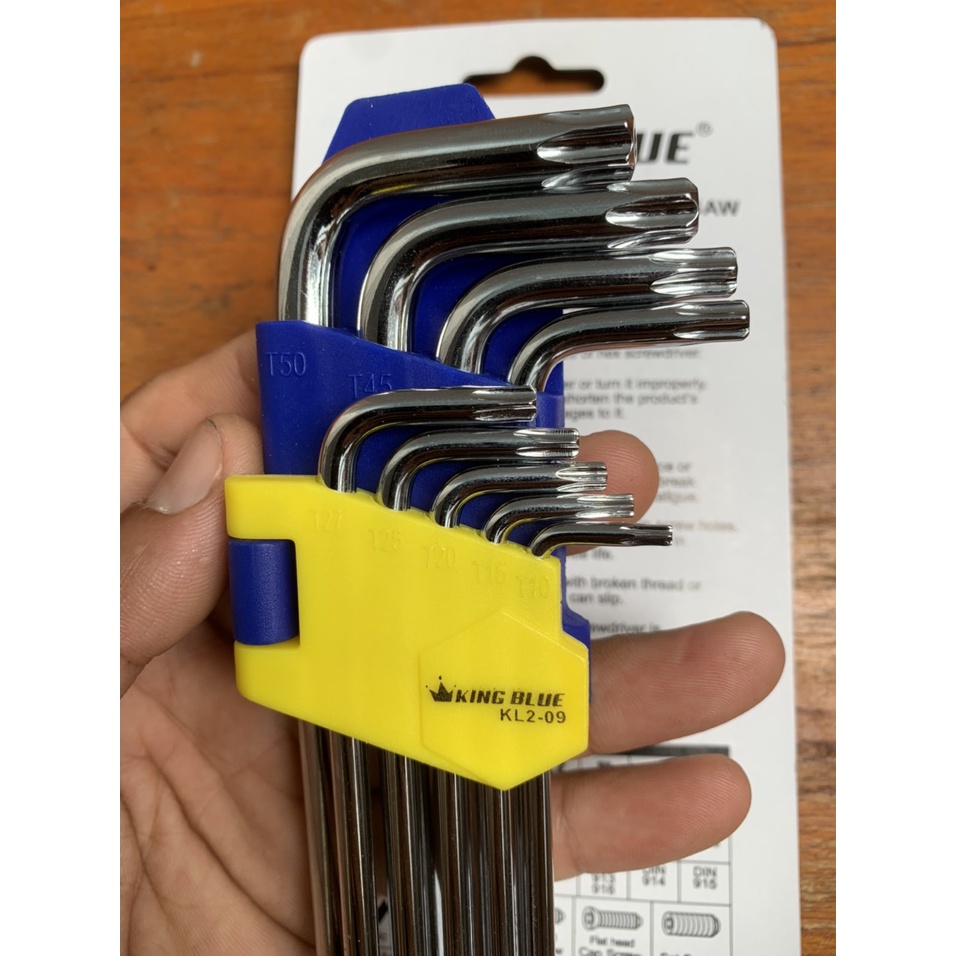 Bộ lục giác hoa thị , lục giác sao có lỗ 9 chi tiết thương hiệu King Blue thông dụng