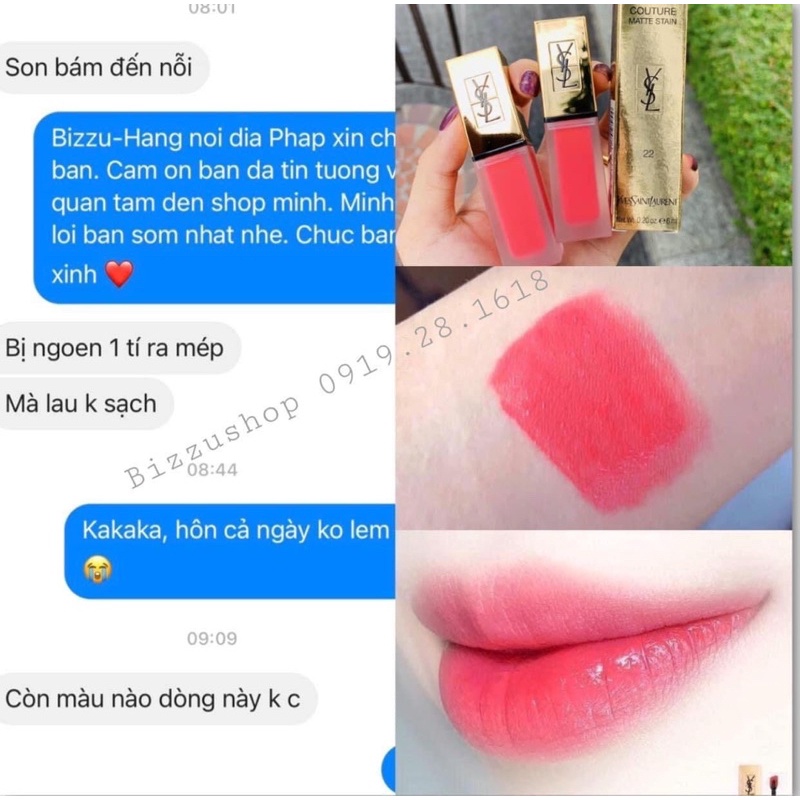 Son kem lì YSL Tatouage 16 , 22 Fullbox