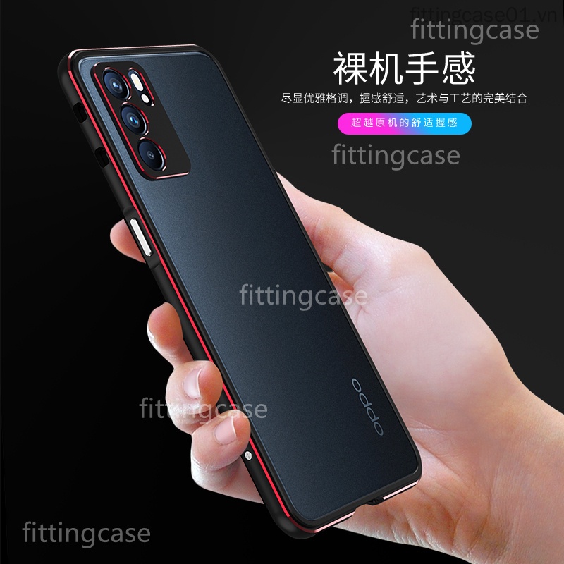 Ốp điện thoại khung kim loại nhôm cứng chống sốc cho OPPO Reno 6 Pro Reno6 Reno5 5G Reno 5 Pro