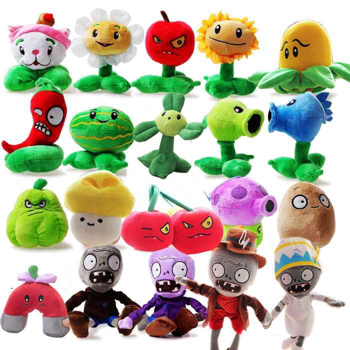 Thú Nhồi Bông Mềm Hình Plants Vs Zombies 10cm - 20cm