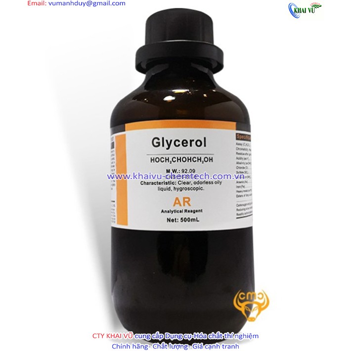 Glycerol hay glyxerol glycerin glyxerin chai 500ml xilong chất dẫn mực hay chất pha mực xăm glycerol