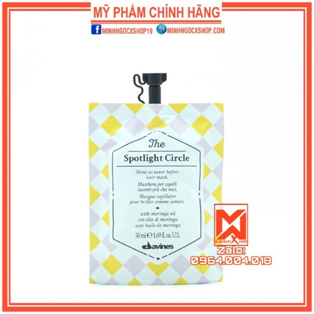 ✅[ DAVINES ] MẶT NẠ TÓC TẠO BÓNG HOÀN HẢO DAVINES SPOTLINGT CIRCLE 50ML CHÍNH HÃNG