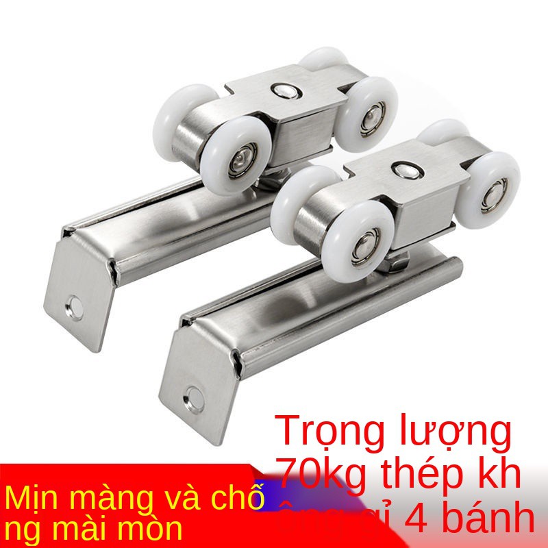 > Cửa trượt bánh xe treo ròng rọc câm theo dõi nhà bếp phòng tắm gỗ phụ kiện ray trên <