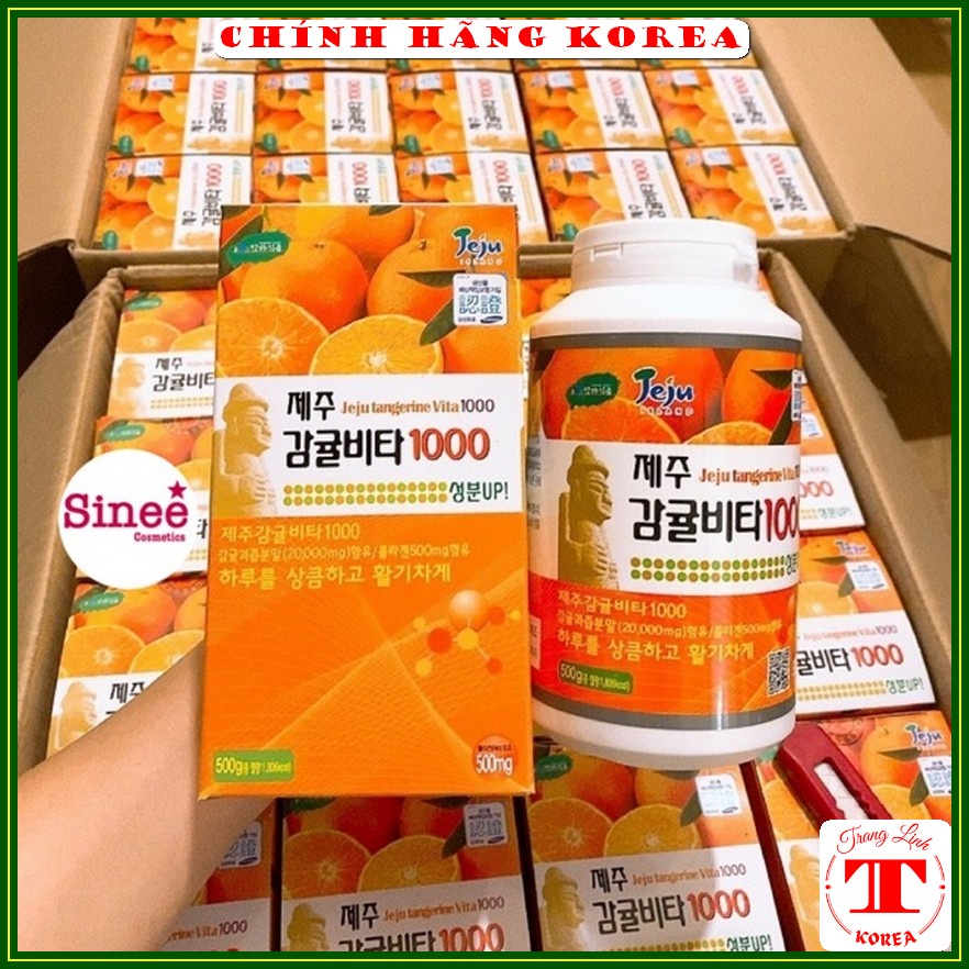 Viên Ngậm Vitamin C JeJu Hàn Quốc, Hộp 120gr - Bổ Sung Vitamin Tăng Đề Kháng Cho Cơ Thể
