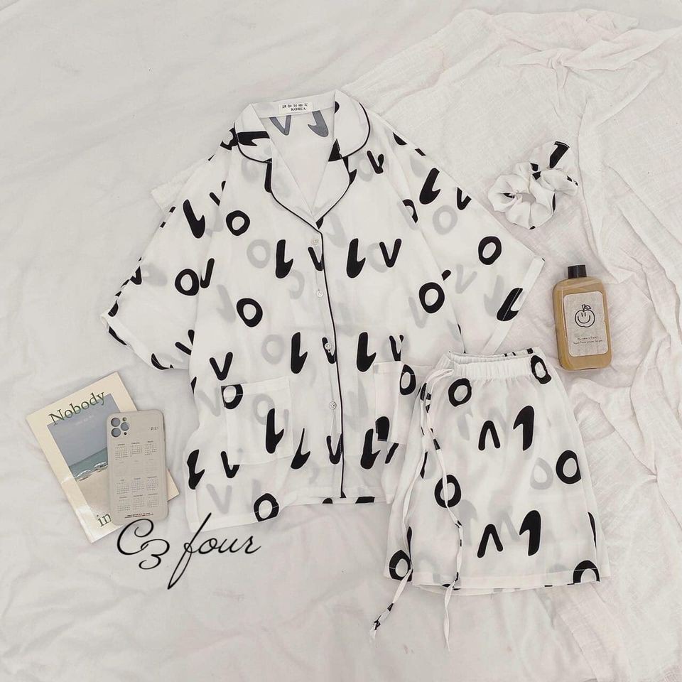 Đồ ngủ mango mặc nhà kèm cột tóc best xinh xắn [order] | BigBuy360 - bigbuy360.vn