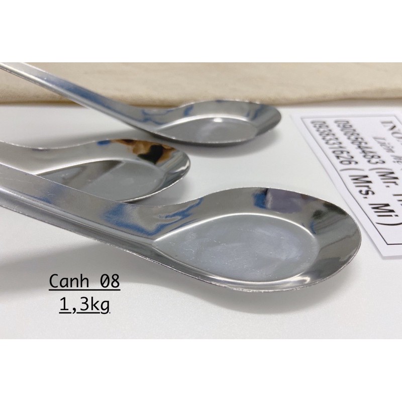 Bộ 5 Muỗng Canh Vuông | Hàng INOX 304 không gỉ