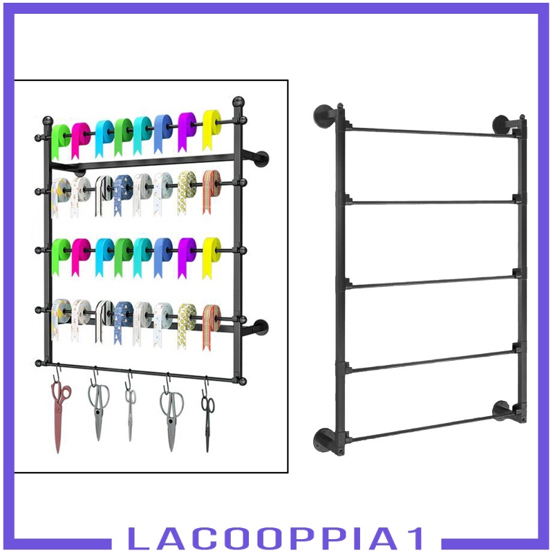 [LACOOPPIA1]Wall Mount Wire Spool Rack Ribbon Organizer Storage Display Key Holder