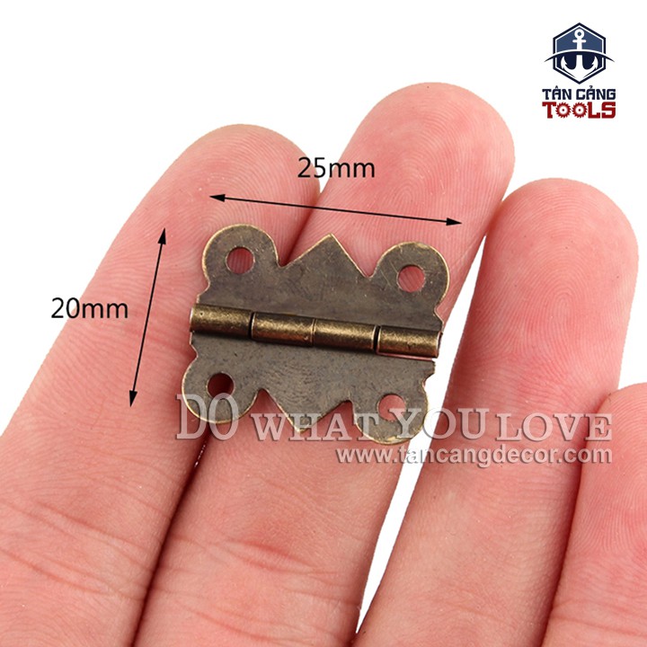 2 Bản Lề Gập Size S 01 Cổ Điển - KT:2.5cm