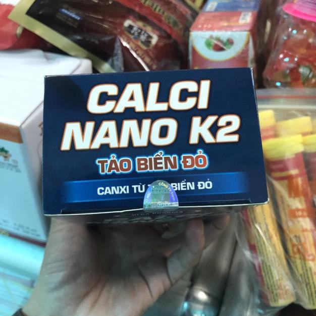 CALCI NANO K2 Tảo biển đỏ bổ sung canxi Vitamin K2 MK7, Vitamin D3, Dầu cá