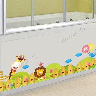 [GIÁ SIÊU TỐT]- [MUA DECAL TẶNG DECAL]-Decal trang trí phòng khách, quán cafe-Chân rào sư tử nâu[GIAO HÀNG NGAY]