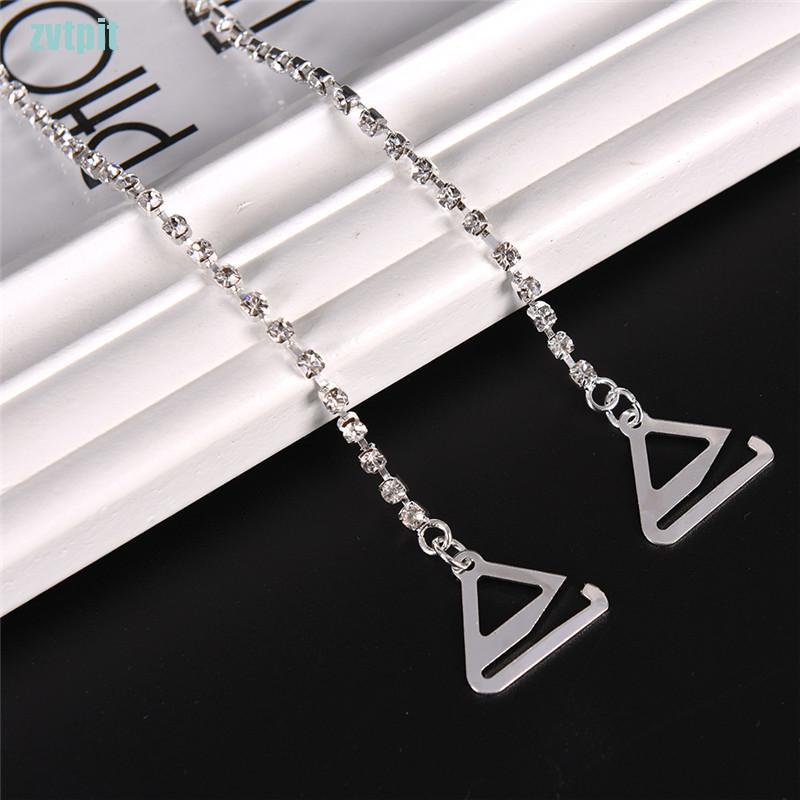 2 dây áo ngực đính đá kim cương giả bằng kim loại 1 / 2row có thể điều chỉnh