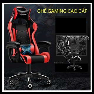 Ghế Gaming cao cấp - có đệm massage đi kèm - màu Đỏ - Đen, Đen Trắng