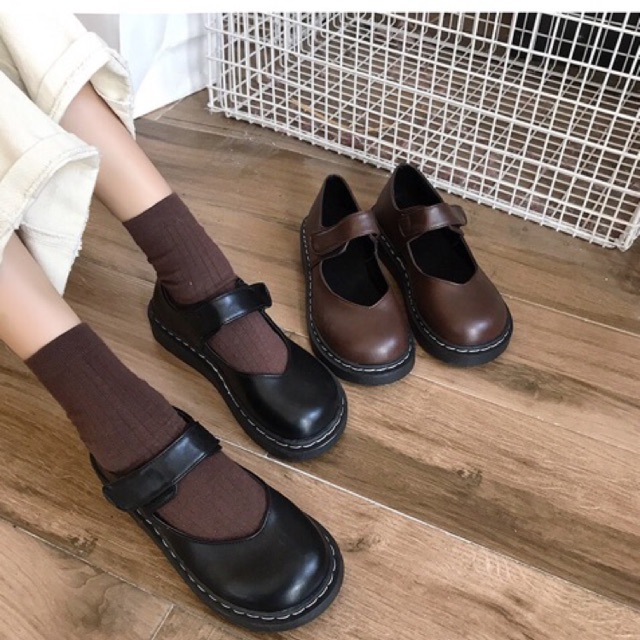 | GIÀY DA QUAI DÁN HÀN QUỐC ULZZANG - FORM TO ĐI LÙI SIZE | BigBuy360 - bigbuy360.vn