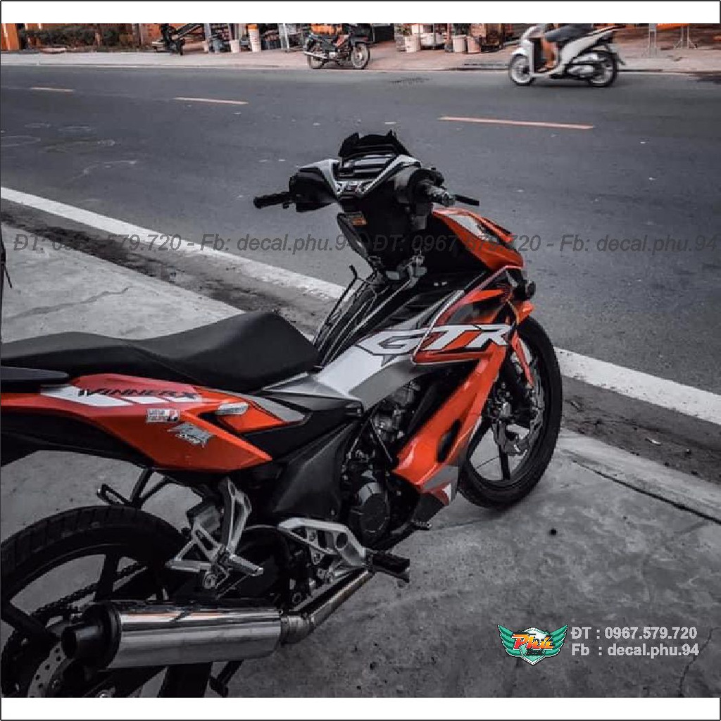 Tem rời Winner X GTR cam đen (J)
