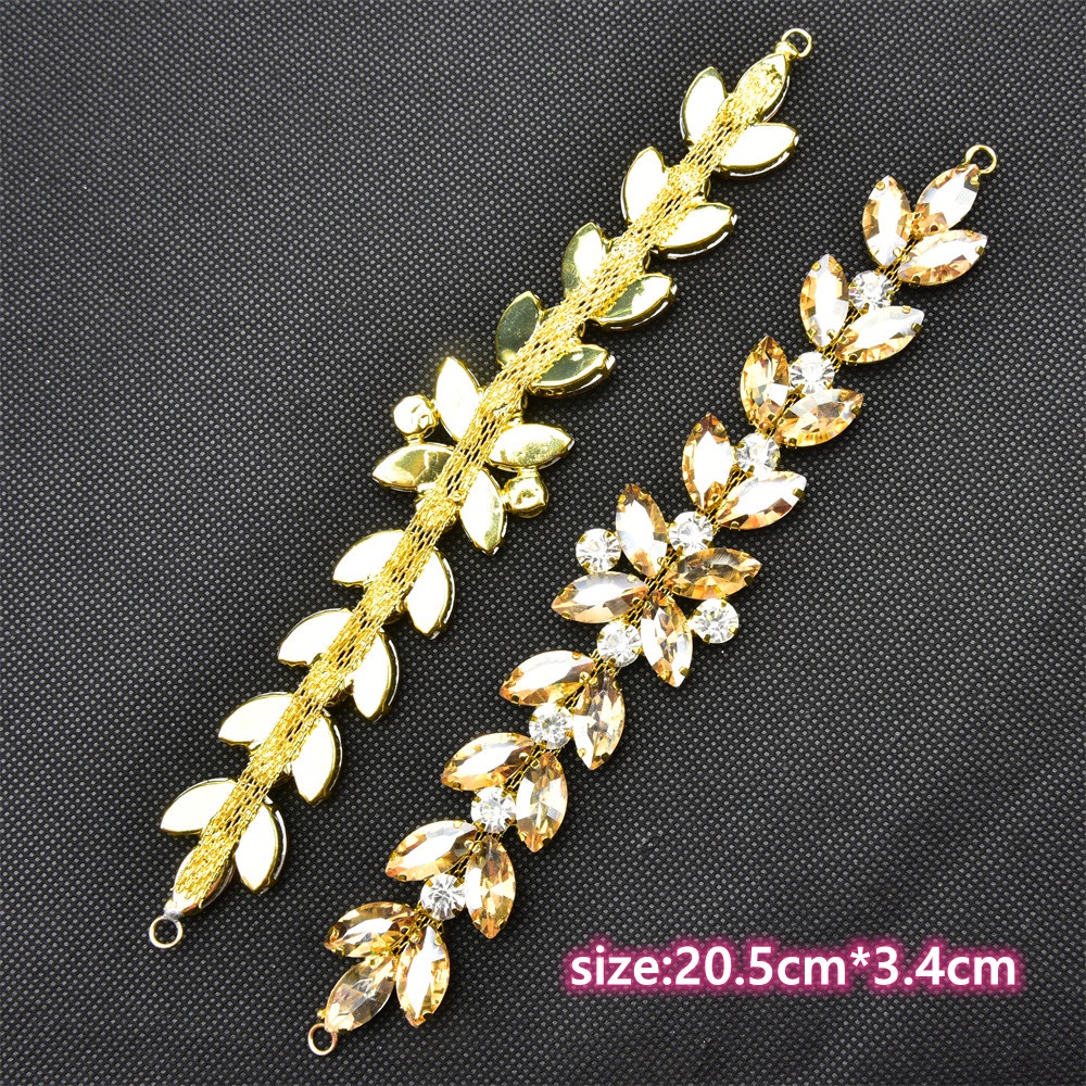 Kính Đá Pha Lê Trong Suốt Đính Đá Hình Hoa Xinh Xắn Trang Trí Quần Áo/ Thắt Lưng