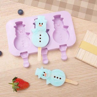 ⛔CONGNGHEGIADUNG⛔ Bộ 3 khuôn khuôn làm kem (LOẠI SILICON - TẶNG 50 QUE LÀM KEM) - Khuôn kem trơn