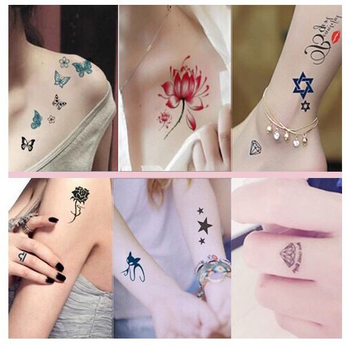 Combo 30 Tấm Hình Xăm Dán Flash Tattoo Tha Thu Từ 55 - 120 Mẫu Chống Thấm Nước 1652 tổng kho sỉ vp88