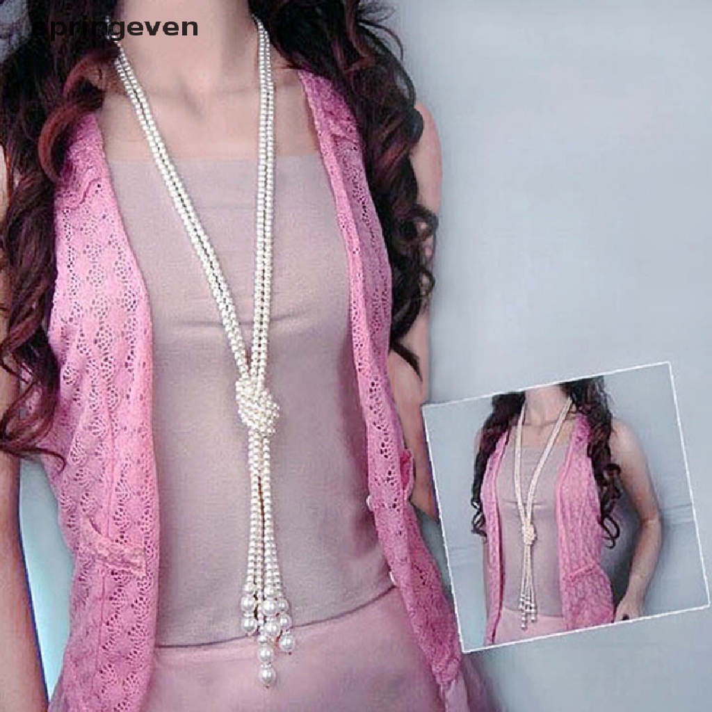 Vòng cổ Dài Đính Ngọc Trai Thanh Lịch