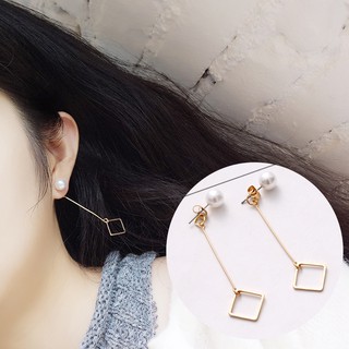 Bông Khuyên Tai Dài Hàn Quốc Que Thẳng Mix Khung Quả Trám Kết Hạt Siêu Nữ Tính !