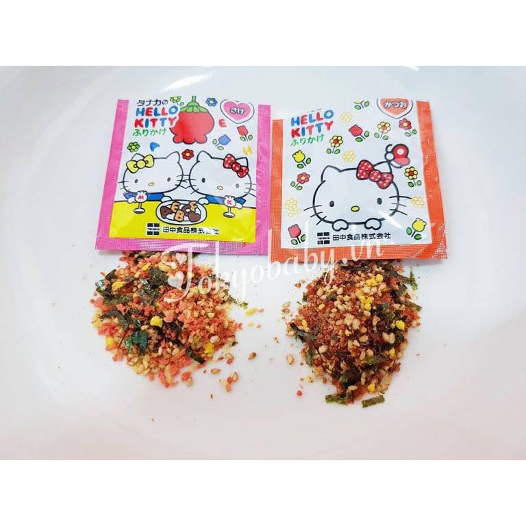 HSD 9/2023 Gia vị rắc cơm Hello Kitty Nhật Cho Bé Ăn Dặm Thập Cẩm - 20 Gói Nhỏ - Babylove123
