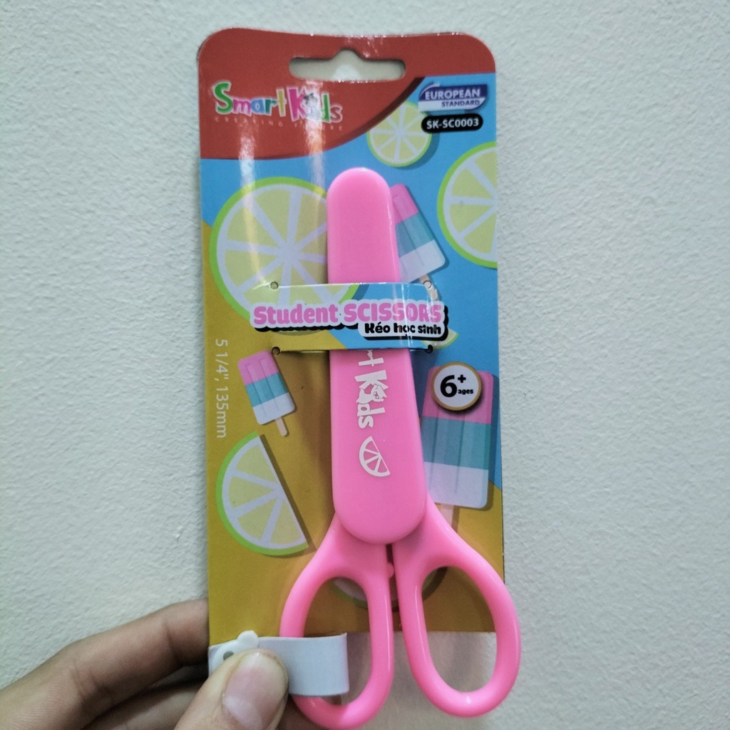 Kéo Cắt Học Sinh Cho Bé Smart Kids Nhỏ Gọn Tiện Dụng Lưỡi Thép SC0003