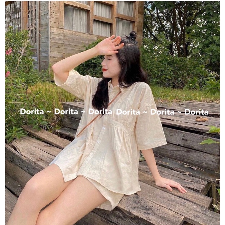 [Ảnh thật/Video] Áo sơ mi vạt lệch cách điệu Hàn Quốc, Áo sơ mi vạt lệch Dorita - Dorita Boutique | WebRaoVat - webraovat.net.vn