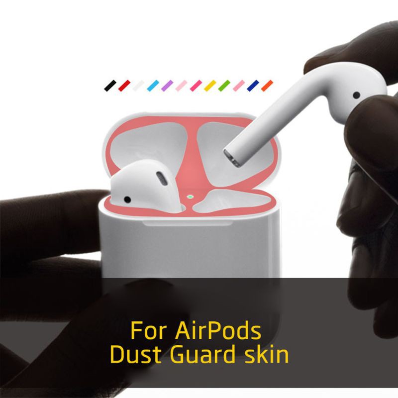 Set 6 cặp nhãn dán bảo vệ mặt trong hộp sạc tai nghe AirPods