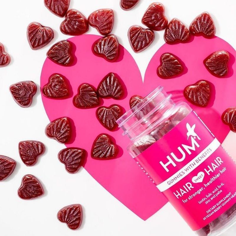 Kẹo dẽo mọc tóc , khoẻ móng chứa Biotin Hum Hair Sweet Hair Gummies ( 60 viên )