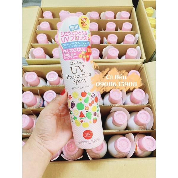 Xịt chống nắng Lishan nội địa Nhật Bản bảo vệ toàn diện từ tóc đến chân