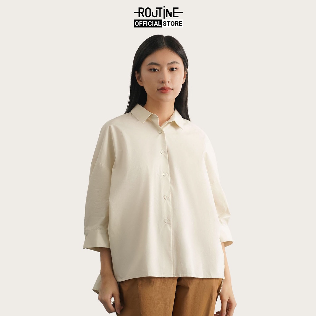 Áo Sơ Mi Nữ Tay Dài Trơn Form Regular - Routine 10F20SHLW005
