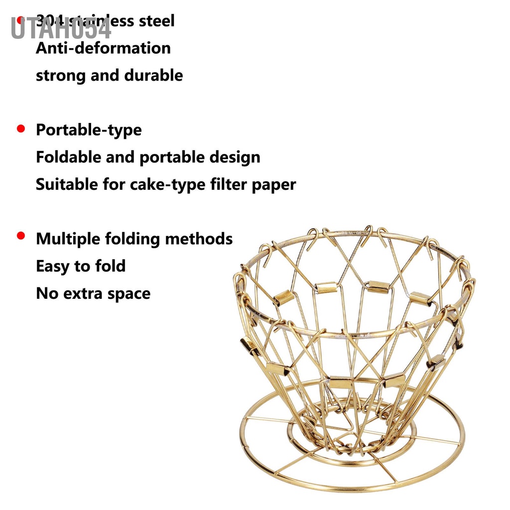 Giá Đỡ Bộ Lọc Cà Phê Nhỏ Giọt 3 Lỗ Bằng Thép Không Gỉ Có Thể Gập Lại
