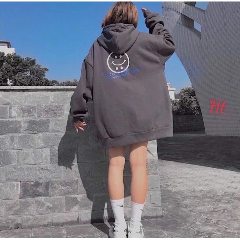 Áo khoác nỉ cotton Thoxi mặt cười H2A