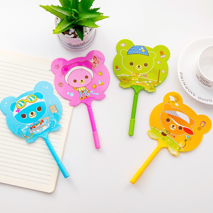 Bút bi mực xanh hình quạt nhiều hoạ tiết dễ thương - Mẫu ngẫu nhiên giá sỉ