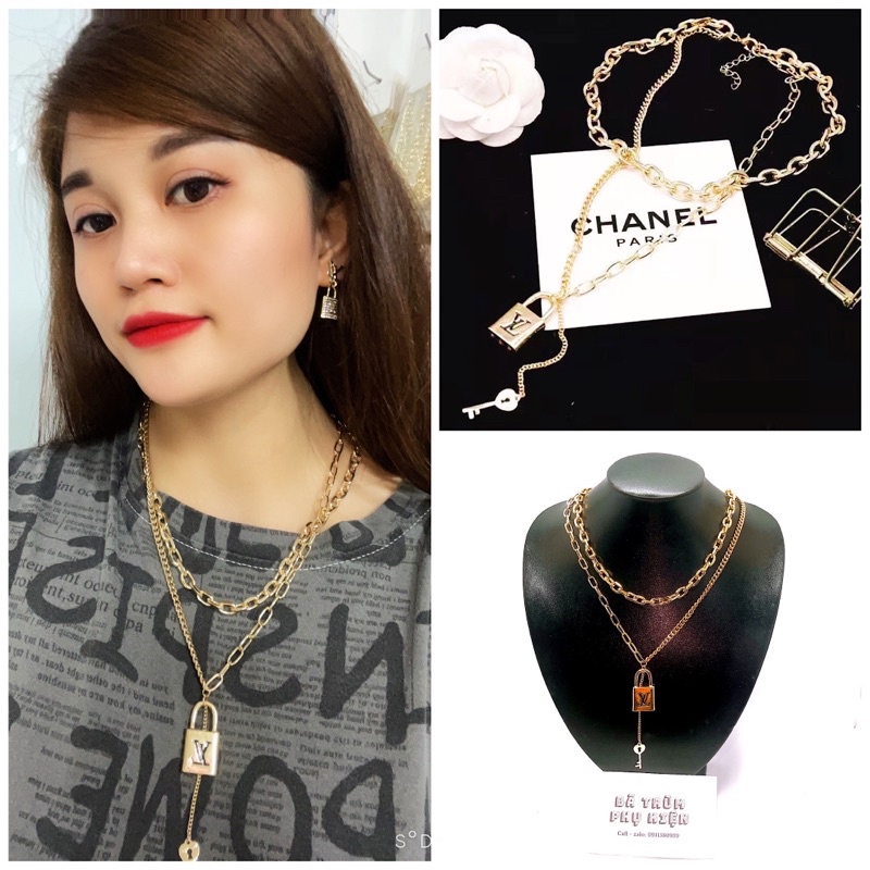 Vòng cổ cao cấp lv , chocker cổ thương hiệu , dây truyền thời trang