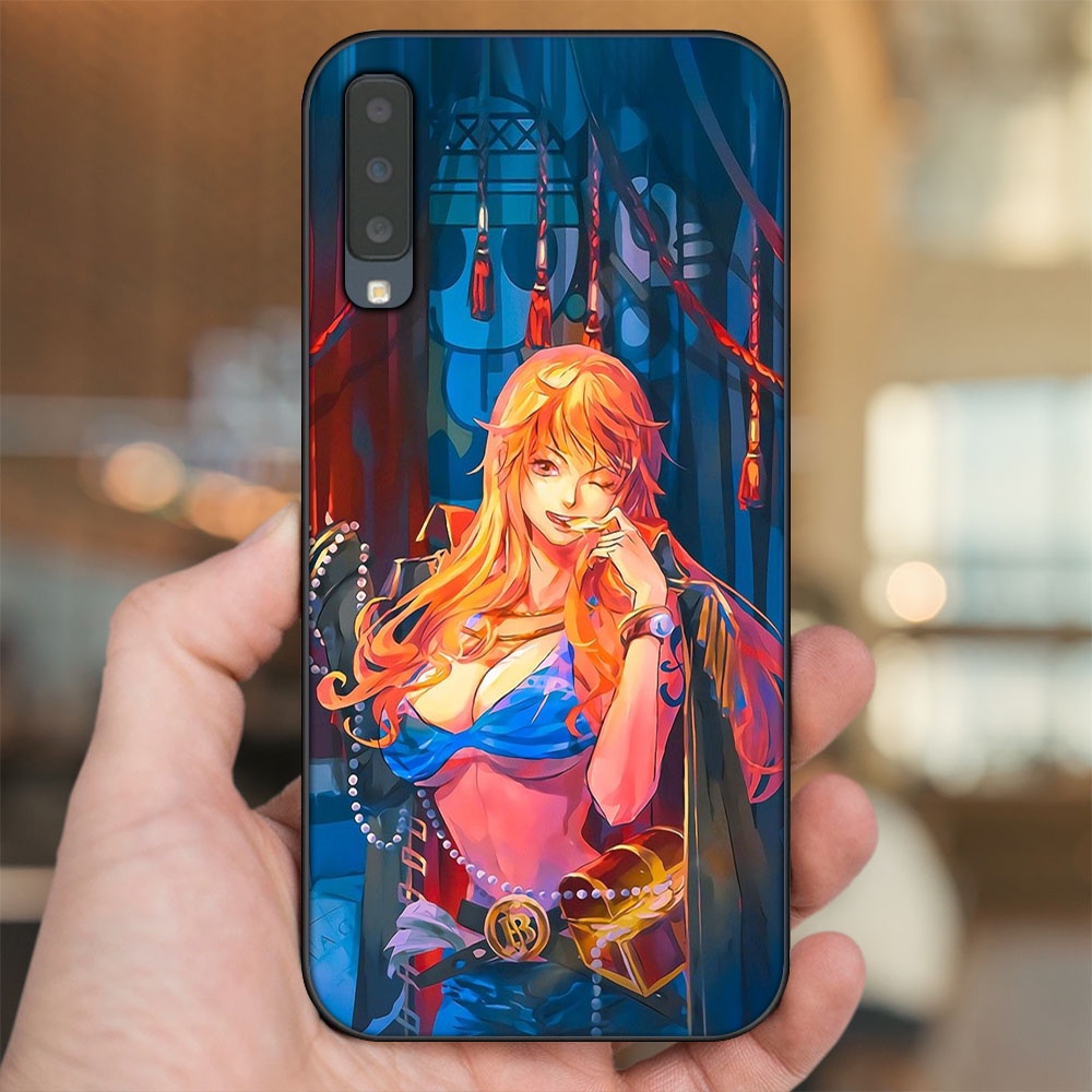 Ốp lưng Samsung A7 2018 viền đen in hình Nami One Piece Đảo Hải Tặc
