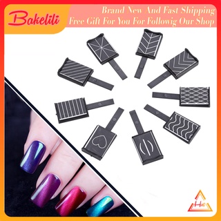 Bakelili [Hàng có sẵn] Set 11 thanh nam châm hơ sơn móng mắt mèo 3D