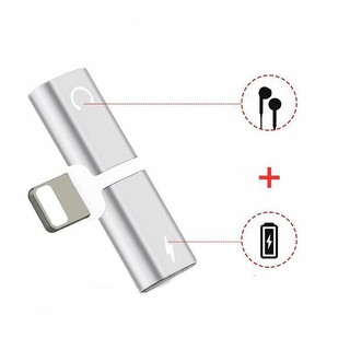 Bộ chia 2 cổng Lightning mini (1 cổng sạc lightning và 1 cổng tai nghe chân lightning)