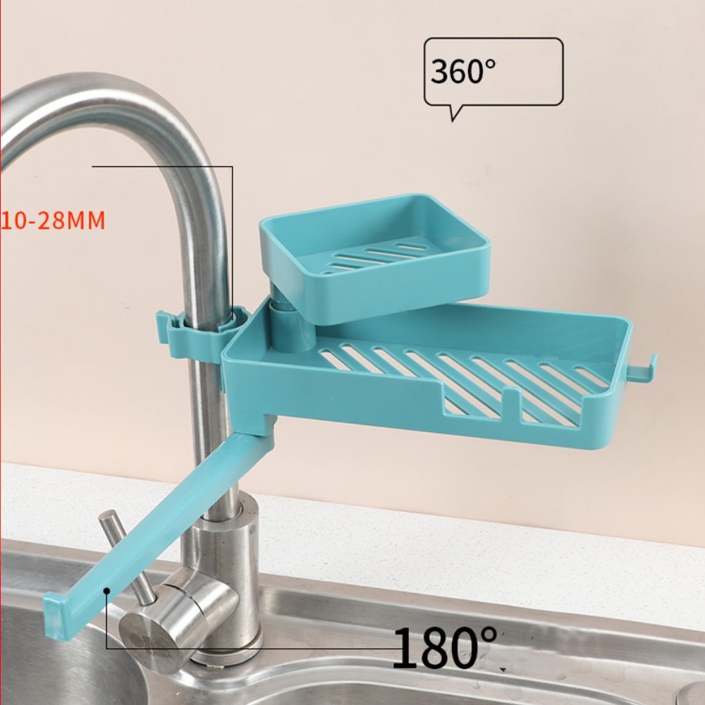 Kệ nhựa để giẻ rửa bát KẸP VÒI NƯỚC 2 tầng tiện lợi