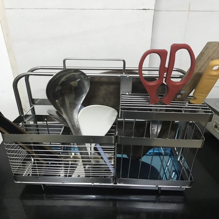 Giá dao thớt, gia vị, chai lọ đa năng, nan vuông, bề mặt mạ chrome