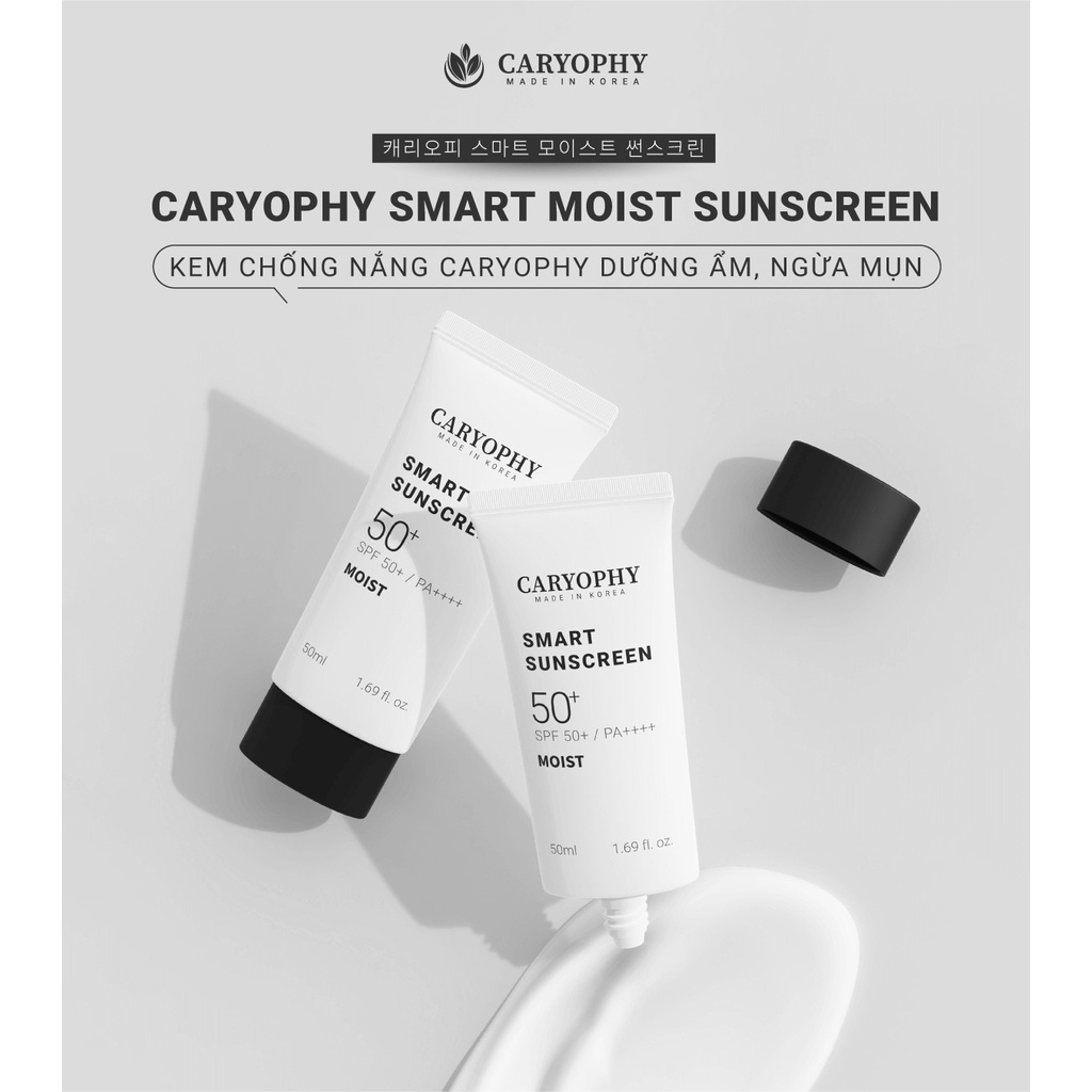 Kem chống nắng ngừa mụn, giảm thâm, bảo vệ da khỏi tia UV Caryophy Smart Sunscreen 50ml