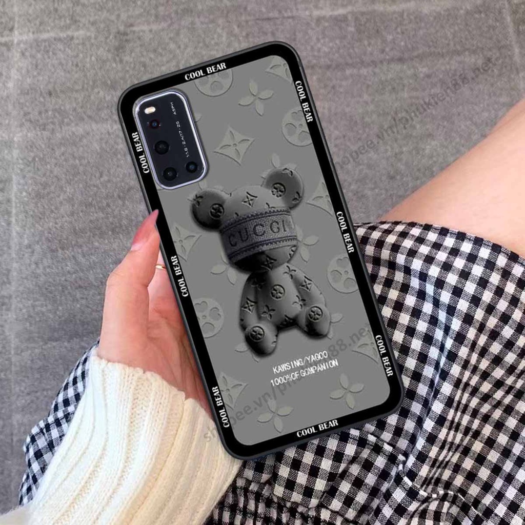 Ốp Vivo V19 bear, k@ws thương hiệu phong cách ốp lưng thời trang cao cấp