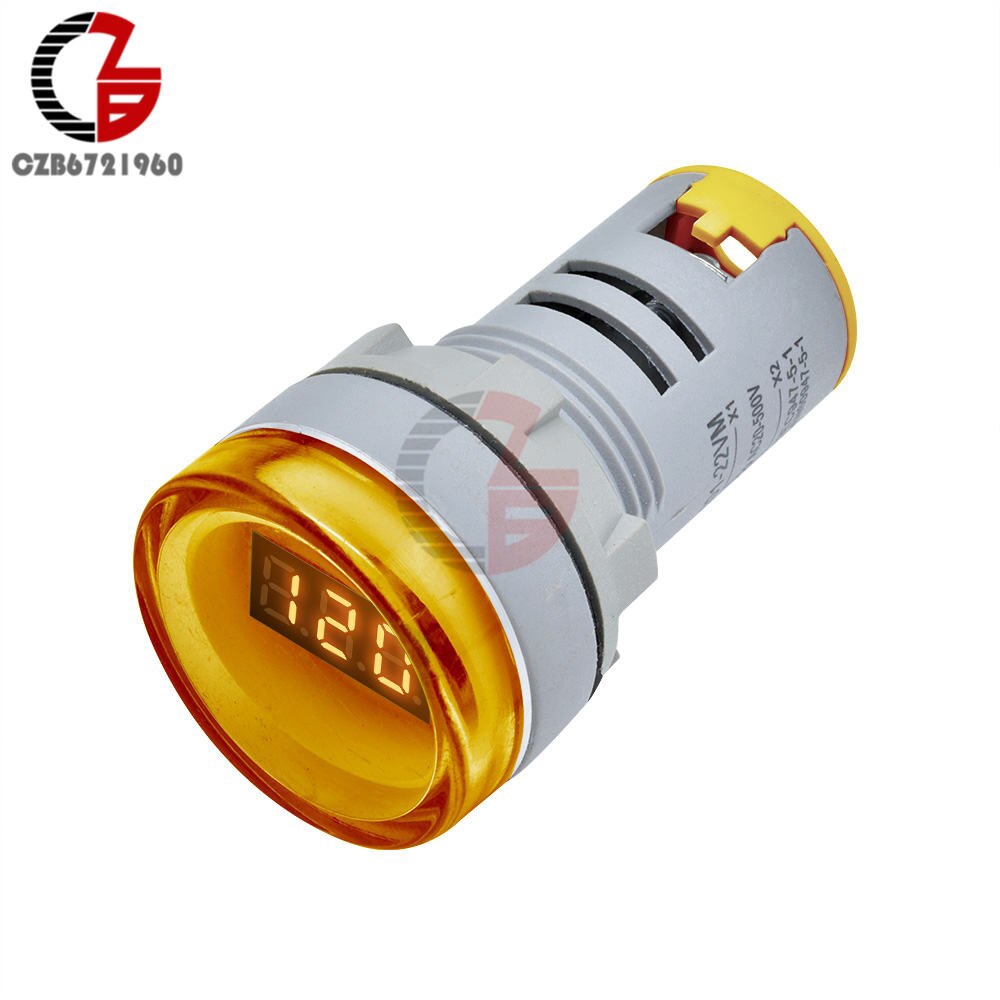 Round Square AC Digital Voltmeter Ammeter 50-500V 0-100A Voltage Current Meter 110V 220V 10A 20A Volt Tester Monitor Detector