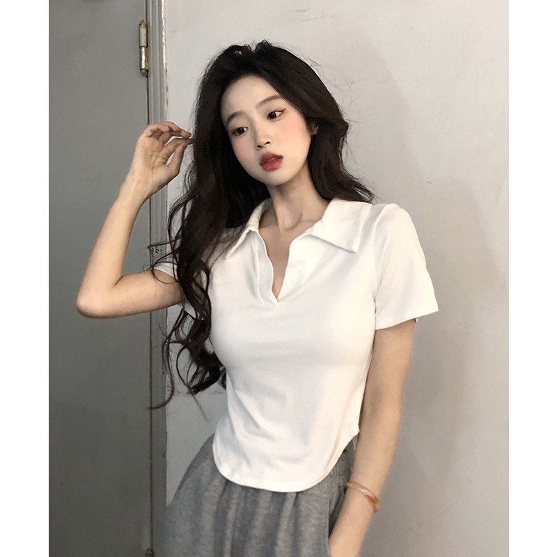 Áo polo COZOKC ngắn tay ôm dáng thời trang Hàn Quốc trẻ trung