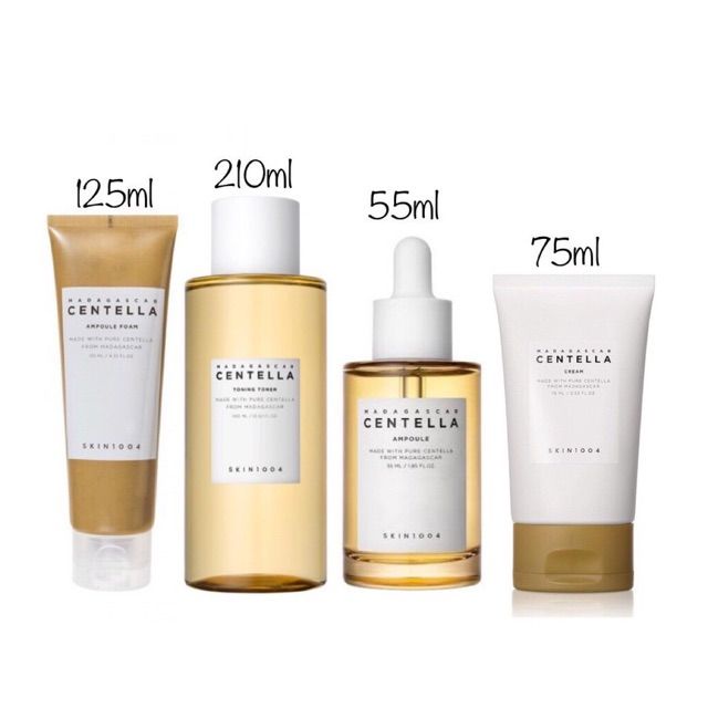Combo 4 Sản Phẩm Dưỡng Da Giảm Mụn Skin1004 Madagascar Centella