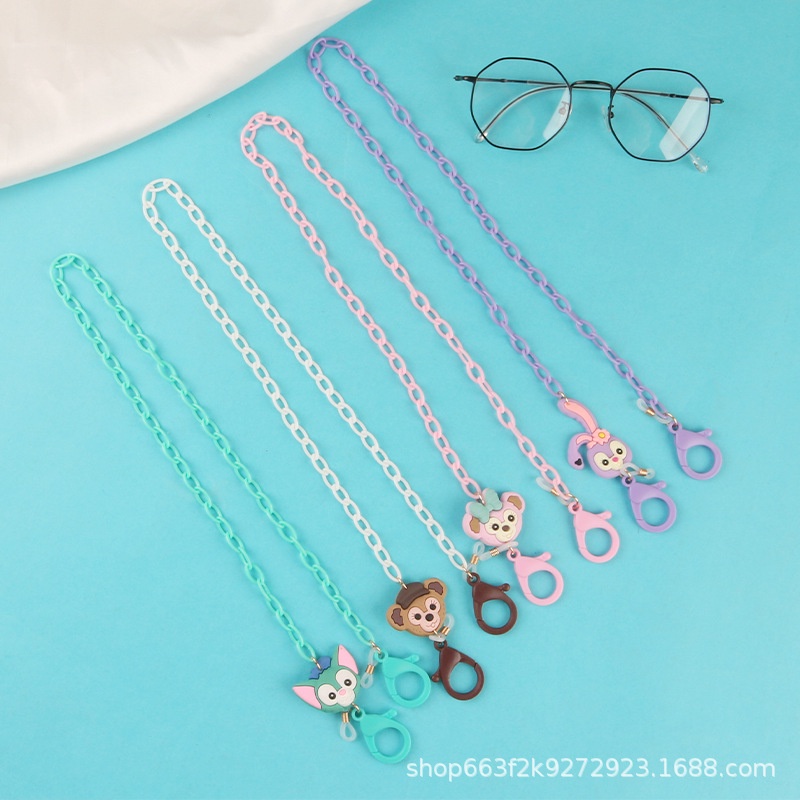Dây đeo khẩu trang mắt kính hình gấu thỏ nhiều màu sắc chống thất lạc KT4