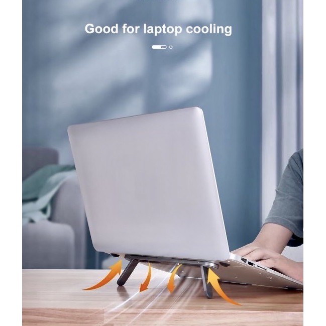 Đế Nhôm cho Laptop Macbook mỏng nhẹ kê cao Tản nhiệt có thể gấp gọn, điều chỉnh độ cao | BigBuy360 - bigbuy360.vn
