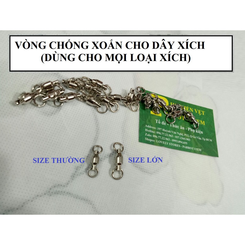 1 CÁI VÒNG CHỐNG XOẮN CHO DÂY XÍCH (THÍCH HỢP MỌI LOẠI XÍCH) INOX CAO CẤP NHẬP KHẨU